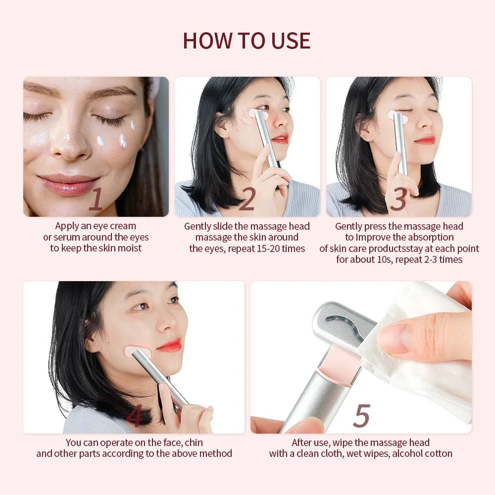 2026 New EMS Microcurrent Face Lifting Device Red Light Facial Wand Eye Neck Massager Skin Tightening anti Wrinkle Beauty Tool