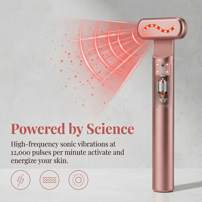 2026 New EMS Microcurrent Face Lifting Device Red Light Facial Wand Eye Neck Massager Skin Tightening anti Wrinkle Beauty Tool